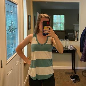 Altar’d State green and white striped tank
